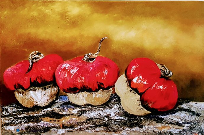 Bonnets turques 60x40 cm - Huile