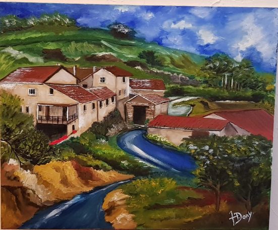 Ferme de la Verrière 38x46 cm - Huile